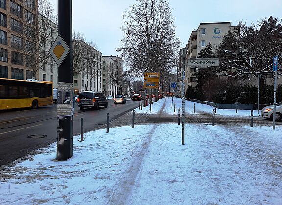 Der Weg fürs Rad wurde nicht geräumt