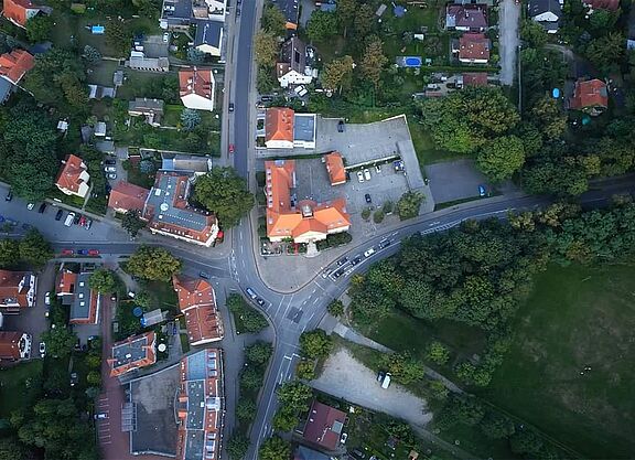 Luftbild Rathauskreuzung