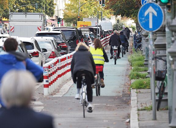 Geschützter Radweg