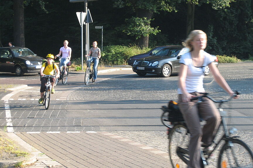 Kreisverkehr Problematischer Kreisverkehr in Bremen vor Umgestaltung.